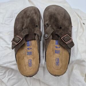 Birkenstock Boston Suede Brown Slip-ons Clogs Women's size 39 us 8.5